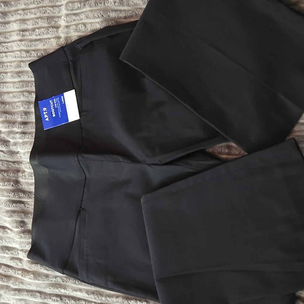 Apt 9 bootcut Black mid rise pants large